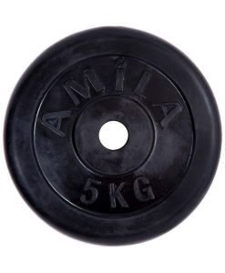 Гумирани дискови тежести за лост Ф 28 мм — Dias Sport Гумирани дискови тежести за лост Ф 28 мм-5 кг