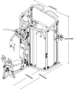 Мултифункционален уред, СМИТ машина Pegasus JX-DS305 Smith & Home Gym (2 in 1) без пейка — Dias Sport Мултифункционален уред, СМИТ машина Pegasus JX-DS305 Smith & Home Gym (2 in 1) без пейка-размери
