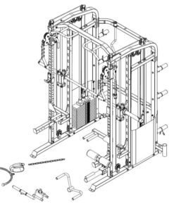 Уред за функционални тренировки, Pegasus CBT Pro Plus (PSN-007) — Dias Sport Уред за функционални тренировки, Pegasus CBT Pro Plus (PSN-007)- скица