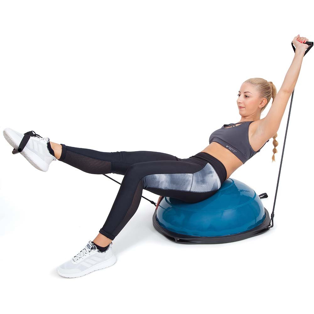 Баланс топка с гумени въжета — Dias Sport Професионална синя баланс топка