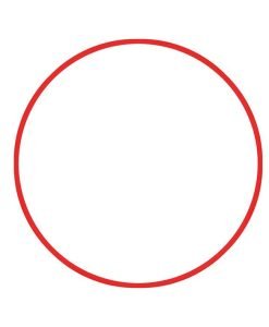 Στεφάνι Ρυθμικής Γυμναστικής 70 cm - 175 g — Dias Sport червен обръч за художествена гимнастика с диаметър 70 см