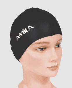 Силиконова шапка за плуване — Dias Sport черна шапка за плуване от силикон