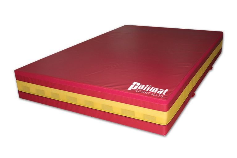 Скочище за висок скок 200 х 100-400 x 60 см — Dias Sport червено скочище за висок скок