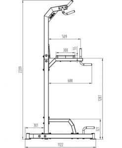 Полупрофесионален универсален уред Power Tower, AMILA — Dias Sport Полупрофесионален универсален уред Power Tower, AMILA-скица