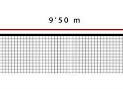 Мрежа за волейбол 4 мм PP официална — Dias Sport Мрежа за волейбол 4 мм PP официална-размери