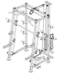 Смит машина Pegasus® Iron One — Dias Sport Смит машина Pegasus® Iron One-скица