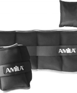 Βαράκια καρπών και αστραγάλων AMILA ρυθμιζόμενα 2x5kg Μαύρο/Γκρι — Dias Sport тежести с марка Амила за китки и глезени/2х5кг/