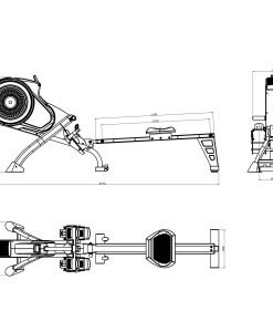 Гребен тренажор DKN® Air Rower R‑320 — Dias Sport Тренажор гребен DKN Technology® R-320 с въздушно съпротивление