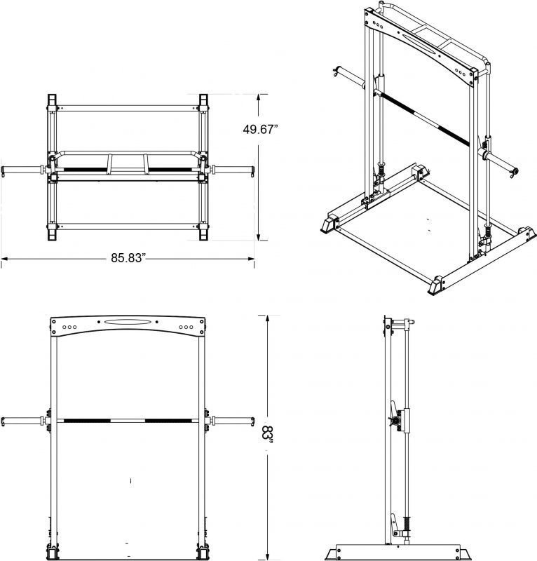Машина Smith Bodycraft Jones Freedom — Dias Sport Машина Smith Bodycraft Jones Freedom-РАЗМЕРИ