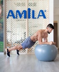 Μπάλα γυμναστικής AMILA 75 cm - Γκρι, χωρίς αντλία — Dias Sport Гимнастическа топка