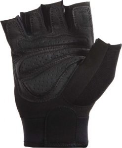 Μισόγαντα άρσης βαρών AMILA Leather Μαύρο/Γκρι — Dias Sport ръкавици за вдигане на тежести Амила