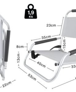 Плажен стол Deluxe — Dias Sport Сив плажен стол Deluxe