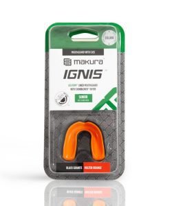 Предпазител за зъби Makura Ignis(черно/оранжеви) - Размер: SR (голям) — Dias Sport Предпазител за зъби Makura Ignis-изглед