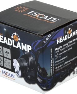 Επαναφορτιζόμενος φακός κεφαλής Escape High Power T6 10W 500 lm — Dias Sport Мощен челник, който осветява на голямо разстояние