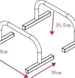 Стойки за кросфит AMILA Parallette — Dias Sport Стойки за кросфит AMILA Parallette-размери