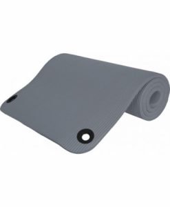Постелка за пилатес и фитнес NBR 15mm 90Kg 183cm, сива