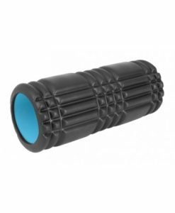 Релефен ролер от пяна AMILA Foam Roller Plexus Φ14x33cm, черен/светло син