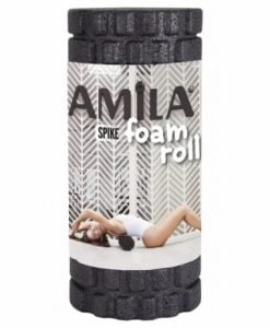 Релефен ролер от пяна AMILA Foam Roller Spike Φ14x32cm, черен — Dias Sport Релефен ролер от пяна AMILA Foam Roller Spike Φ14x32cm, черен-опаковка