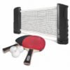 Комплект разтегателна мрежа за тенис на маса AMILA с хилки, топчета и калъф — Dias Sport