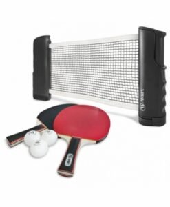 Комплект разтегателна мрежа за тенис на маса AMILA с хилки, топчета и калъф