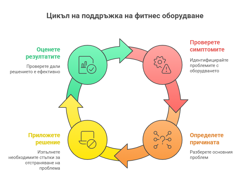 Как да поддържате спортните уреди: 15 практически съвета от експерти — Dias Sport Цикъл на поддръжка на фитнес оборудване